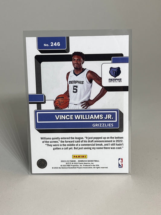 2022-23 Donruss Optic Vince Williams Jr. Gold Wave Rated Rookie /10 Grizzlies