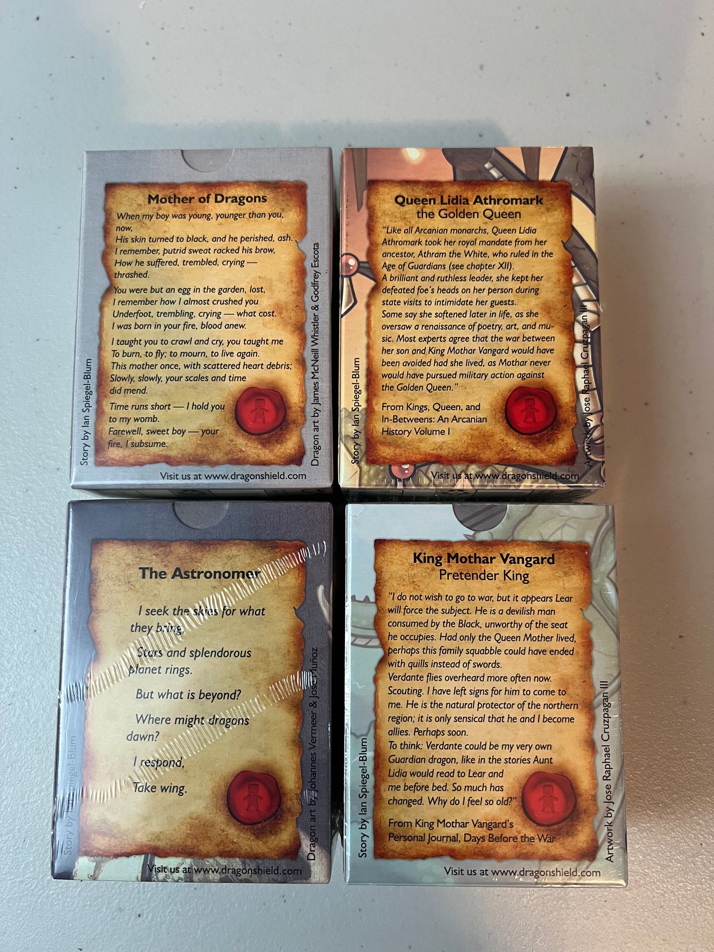 Dragon Shield Art Sleeves - Standard 100 ct - variety 4 pack