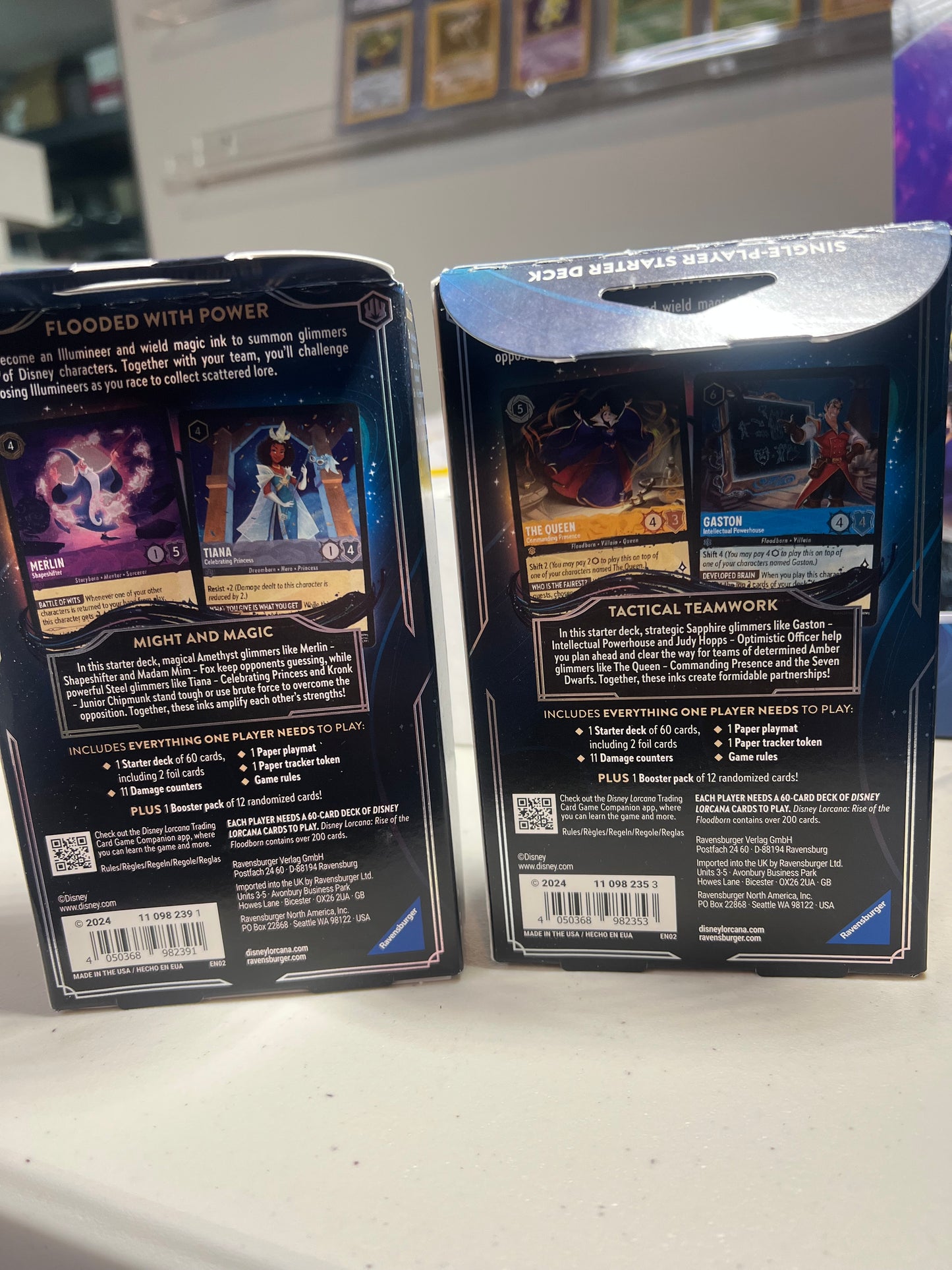 Lorcana Rise of the Floodborn Starter Deck Set of 2 - Brand New + Sealed Disney