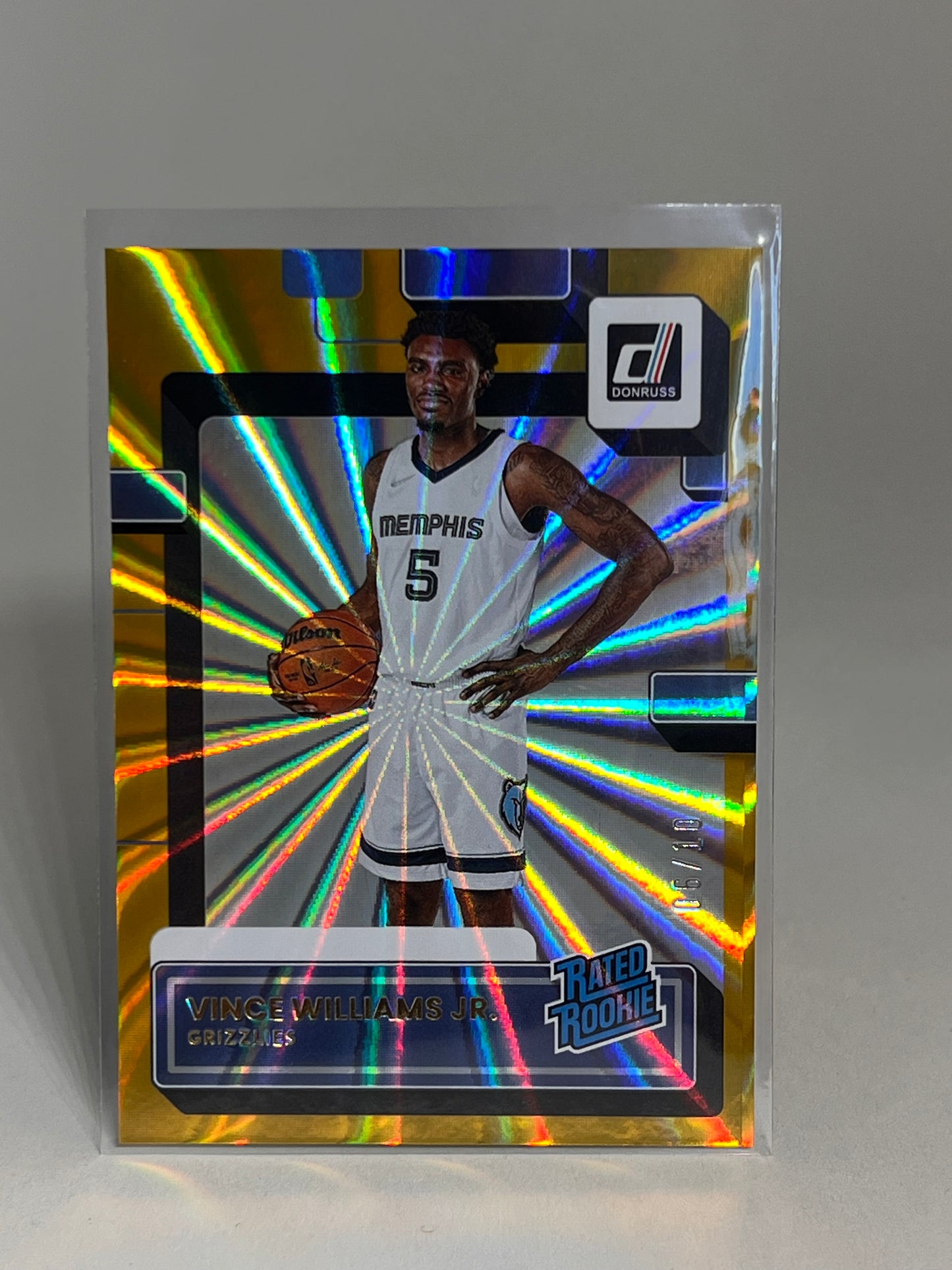 2022-23 Donruss Optic Vince Williams Jr. Gold Wave Rated Rookie /10 Grizzlies