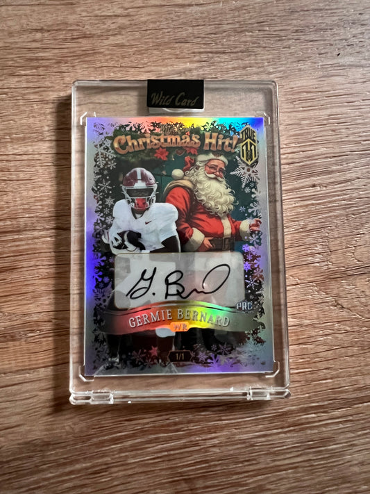 2025 Wild Card Holliday Hits Christmas Hit Germie Bernard True 1/1 Auto