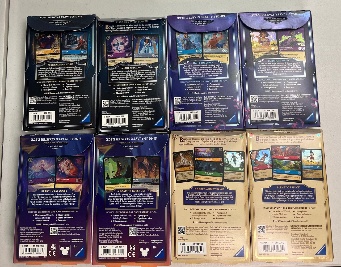 Lorcana Starter Deck Variety Pack - Lot of 8