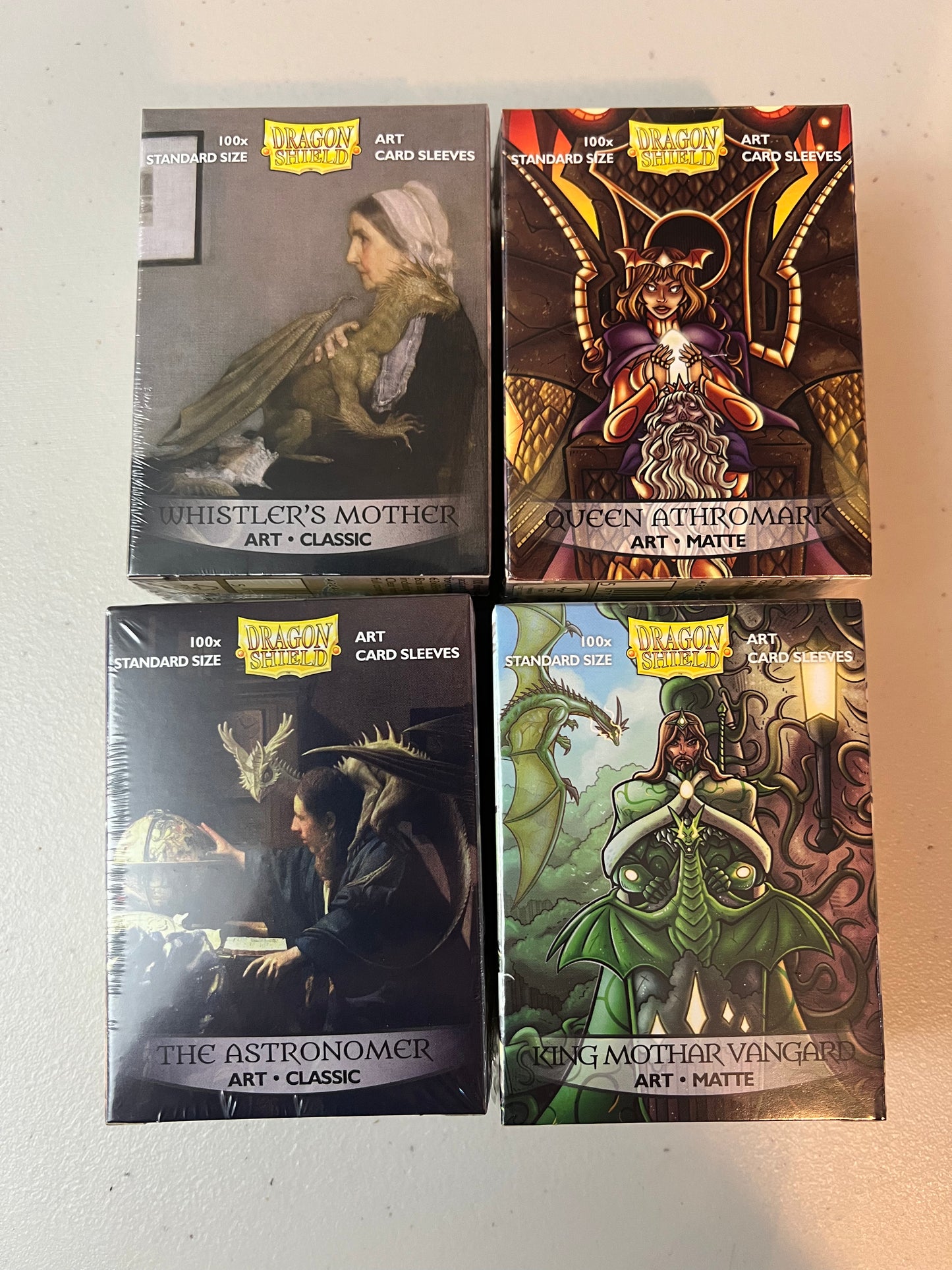 Dragon Shield Art Sleeves - Standard 100 ct - variety 4 pack